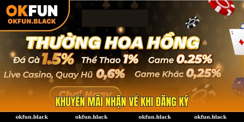 Hàng loạt khuyến mãi nhận sau đăng ký OKFUN