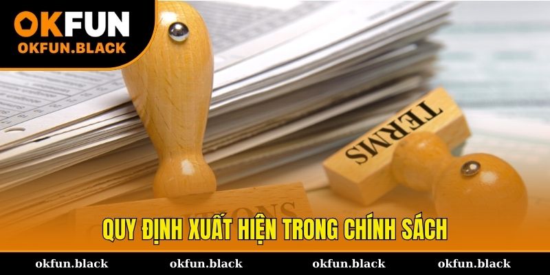 Quy định xuất hiện trong điều khoản và điều kiện